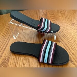 NWT Havaianas Women's You Malta Mix Slide Sandal, Black/Multi, Size 9/10